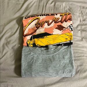 Set of 2 t-shirts Chevrolet Corvette Graphic and Champion Tee